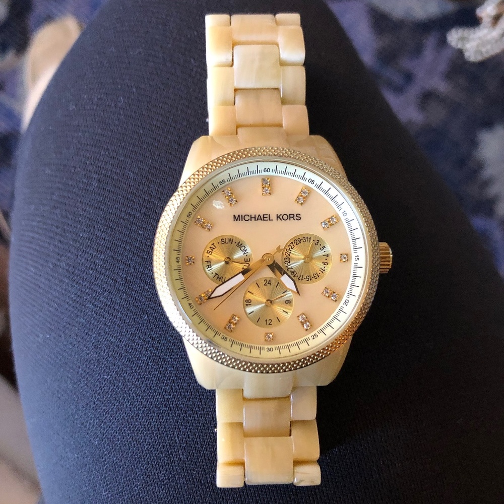 Michael Kors Watch - Bone with Gold accents